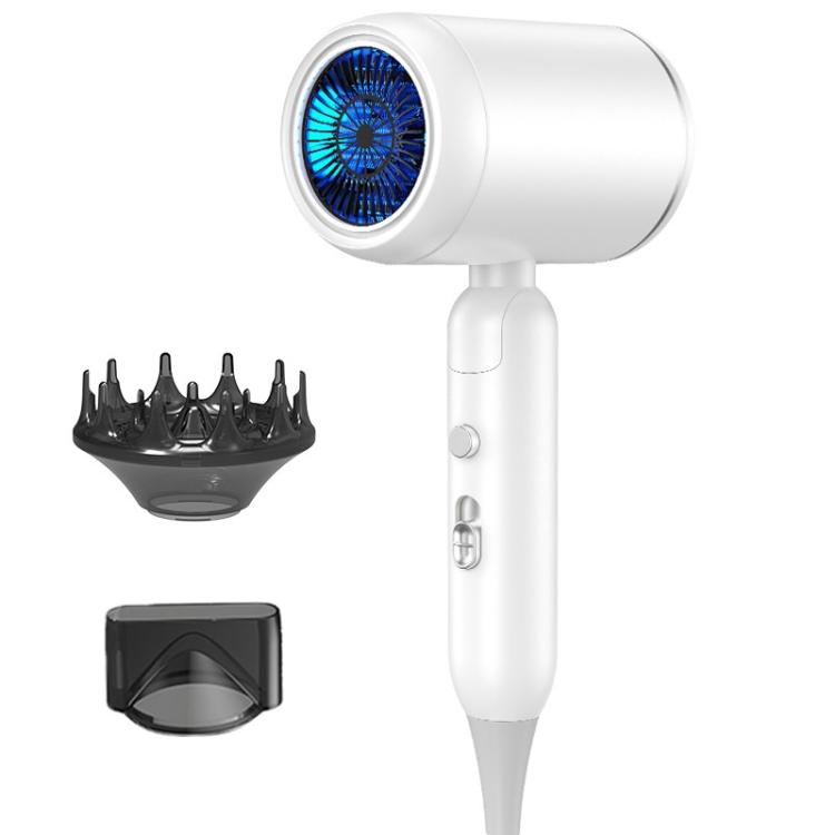 Secador de Cabelo Dobrável Portátil de Alta Velocidade e Temperatura Constante 1800W, Preto + Bocal Coletor de Ar, Branco + Bocal Coletor de Ar, Preto + Bocal Coletor de Ar + Capuz de Ar Grande, Branco + Bocal Coletor de Ar + Capuz de Ar Grande
