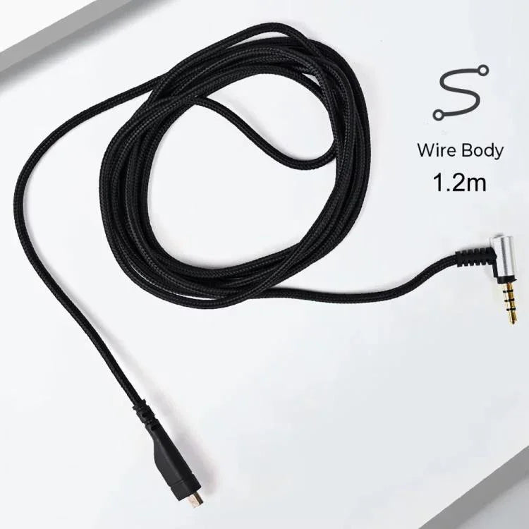 Cabo de áudio para banda de cabeça para jogos, cabo conector para auscultadores, para SteelSeries Arctis 3 / 5 / 7 / PRO, ZS0130