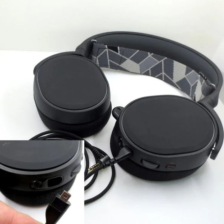 Cabo de áudio para banda de cabeça para jogos, cabo conector para auscultadores, para SteelSeries Arctis 3 / 5 / 7 / PRO, ZS0130