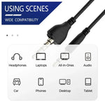 Cabo de áudio e microfone para auscultadores Alienware AW920H, 1,8m