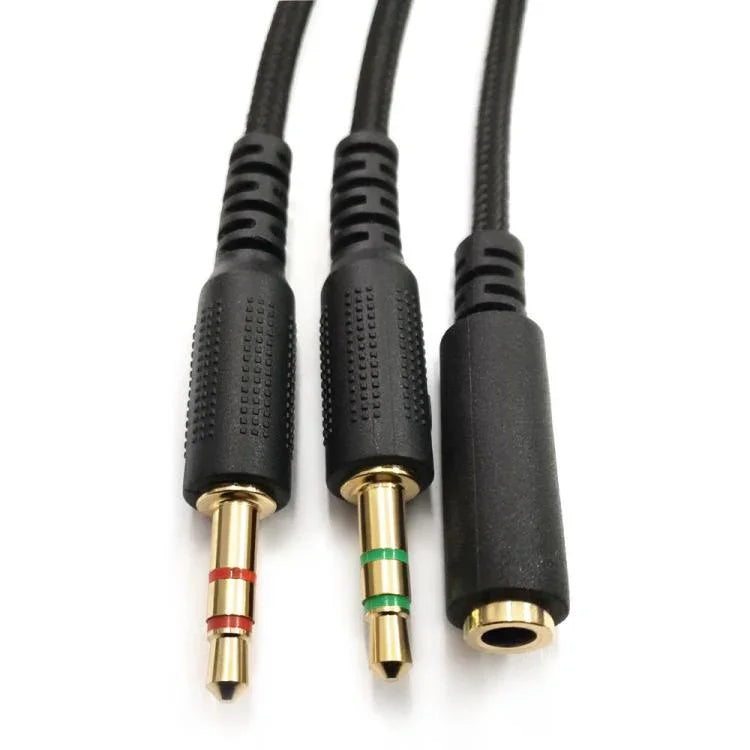 Cabo de extensão 2 em 1 macho para fêmea 3,5mm adaptador de áudio para Razer Kraken V2, ZS0190