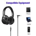 Cabo de áudio para auscultadores 3,5mm, para Sony WH-1000XM3 / WH-1000XM2 / WH-1000XM4 / WH-H900N / WH-H800, controlo de fio 1,5m, direto 1,5m