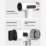 Secador de Cabelo Sem Fios de Alta Velocidade com Motor de 100.000 RPM, Carregamento Rápido USB-C e Bateria Incorporada de 15600mAh