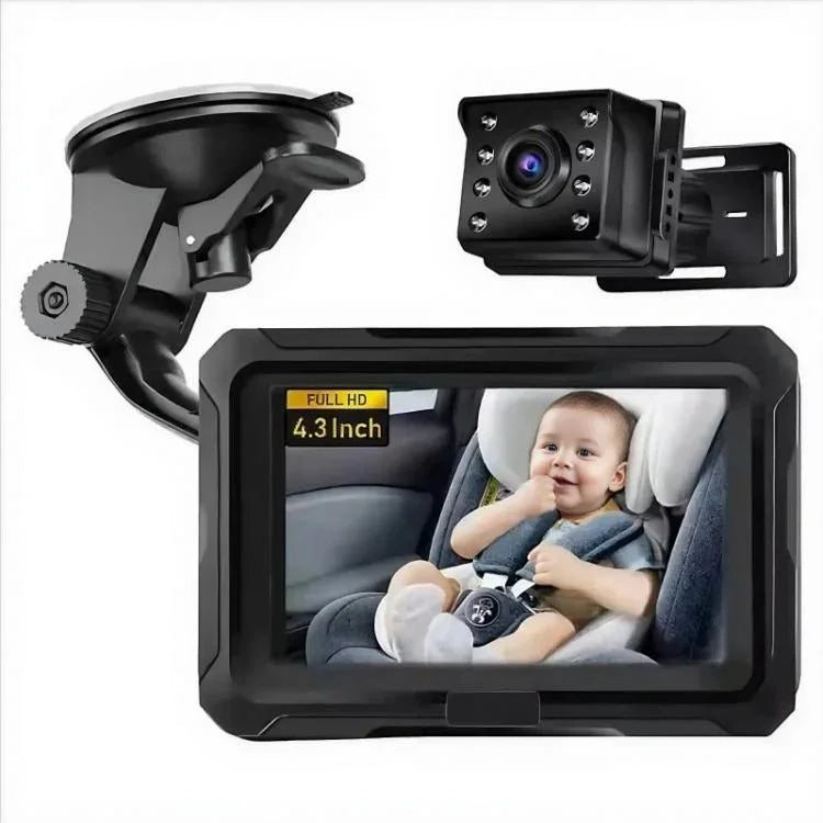 Monitor de Bebé para Carro HD 1080P de 4,3 polegadas