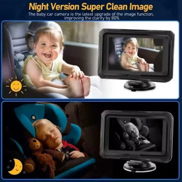 Monitor de Bebé para Carro HD 1080P de 4,3 polegadas