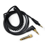Cabo de áudio para auscultadores com mola 1,2m, para Pioneer HDJ-CUE1 / HDJ-X7 / HDJ-S7 / HDJ-X5 / HDJ-S7, ficha curva, ficha reta