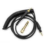 Cabo de áudio para auscultadores com mola 1,2m, para Pioneer HDJ-CUE1 / HDJ-X7 / HDJ-S7 / HDJ-X5 / HDJ-S7, ficha curva, ficha reta