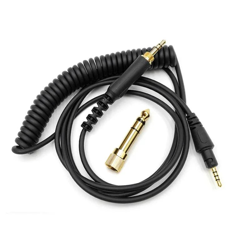 Cabo de áudio para auscultadores com mola 1,2m, para Pioneer HDJ-CUE1 / HDJ-X7 / HDJ-S7 / HDJ-X5 / HDJ-S7, ficha curva, ficha reta