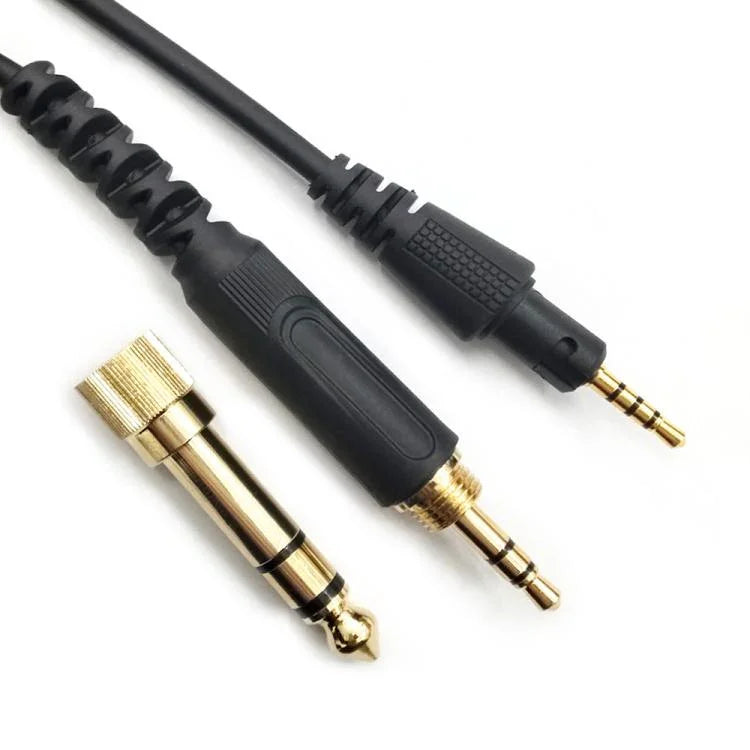 Cabo de áudio para auscultadores com mola 1,2m, para Pioneer HDJ-CUE1 / HDJ-X7 / HDJ-S7 / HDJ-X5 / HDJ-S7, ficha curva, ficha reta