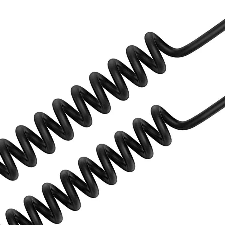 Cabo de áudio para auscultadores com mola 1,2m, para Pioneer HDJ-CUE1 / HDJ-X7 / HDJ-S7 / HDJ-X5 / HDJ-S7, ficha curva, ficha reta