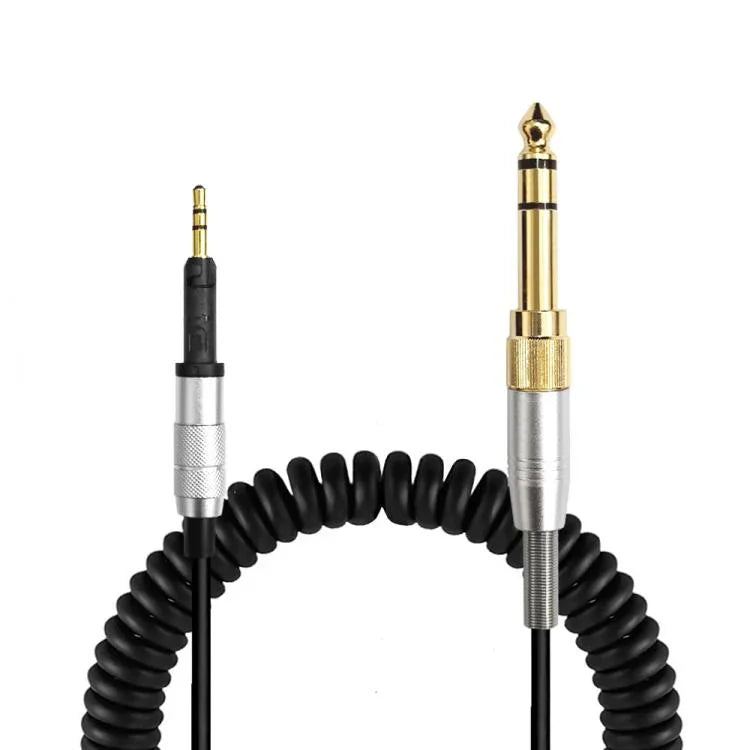 Cabo para auscultadores com mola 1,5m ficha 2,5mm para 3,5mm+6,35mm, para Sennheiser HD6 / HD8 / HD7 / HD598, ZS0245