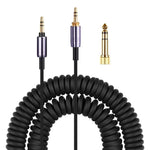 Cabo de áudio para auscultadores com mola, para Sony WH-1000XM3 / WH-1000XM2 / WH-1000XM4 / WH-H900N / WH-H800, mola 1,5m