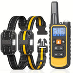 Colar com Choque e Controlo Remoto para Controlo de Latidos de Cão, Amarelo Um-Para-Um, Amarelo Um-Para-Dois, Laranja Um-Para-Um, Preto Um-Para-Um