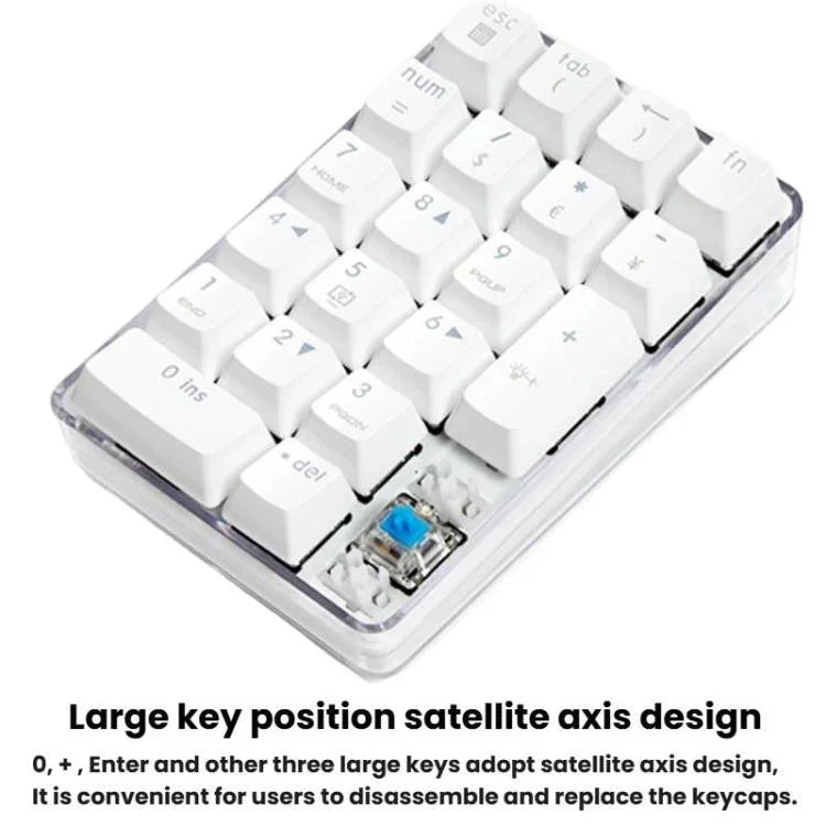 Little Kangaroo DS-9817 Teclado Numérico com Fio Retroiluminado Sem Interruptores para Finanças, Negócios e Bancos, DS-9817