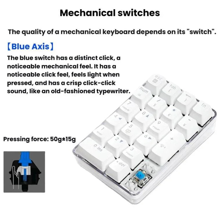 Little Kangaroo DS-9817 Teclado Numérico com Fio Retroiluminado Sem Interruptores para Finanças, Negócios e Bancos, DS-9817