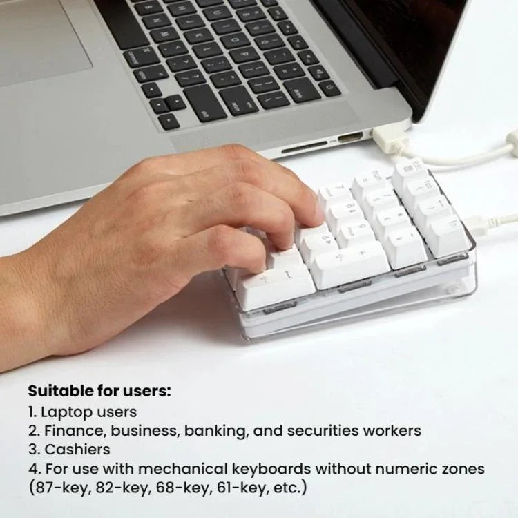 Little Kangaroo DS-9817 Teclado Numérico com Fio Retroiluminado Sem Interruptores para Finanças, Negócios e Bancos, DS-9817