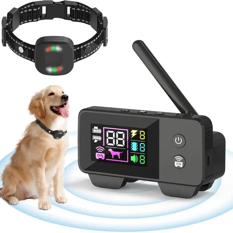 Cerca Eletrónica Sem Fios, Coleira Inteligente de Choque para Animais