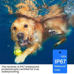 Dispositivo de Treino para Cães com Coleira de Choque e Controlo Remoto