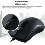 Little Kangaroo DS-917 Rato Óptico Ergonómico com Fio 1000DPI para Portátil, Escritório e Gaming, DS-917 USB