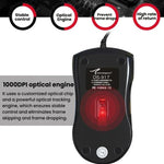 Little Kangaroo DS-917 Rato Óptico Ergonómico com Fio 1000DPI para Portátil, Escritório e Gaming, DS-917 USB
