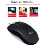 Little Kangaroo DS-917 Rato Óptico Ergonómico com Fio 1000DPI para Portátil, Escritório e Gaming, DS-917 USB