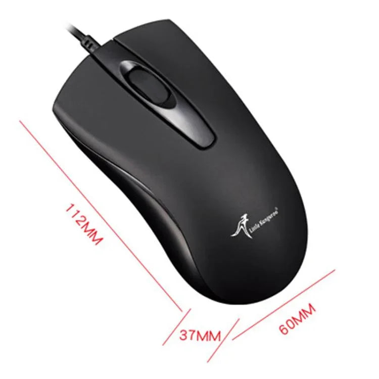 Little Kangaroo DS-917 Rato Óptico Ergonómico com Fio 1000DPI para Portátil, Escritório e Gaming, DS-917 USB