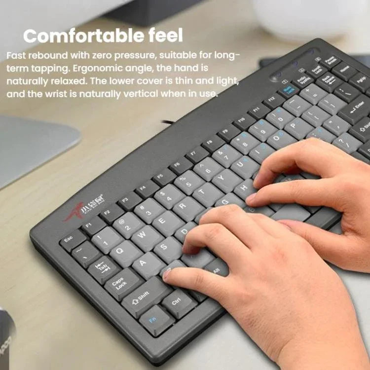 Little Kangaroo DS-9827 Teclado com Fio de 88 Teclas com Anel Magnético para Portátil, Industrial e Escritório, PS2, USB