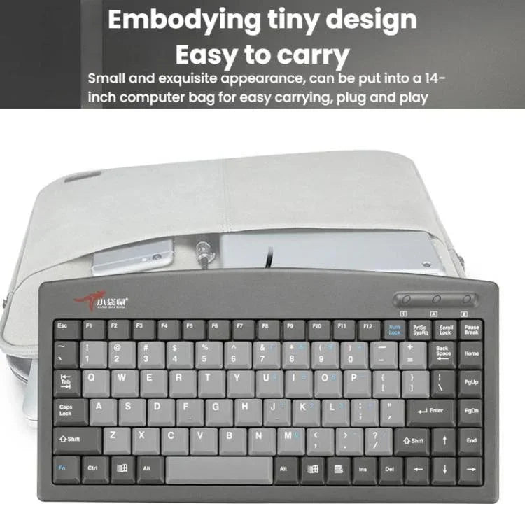 Little Kangaroo DS-9827 Teclado com Fio de 88 Teclas com Anel Magnético para Portátil, Industrial e Escritório, PS2, USB
