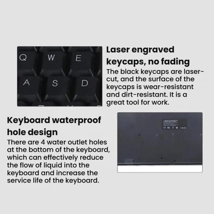 Little Kangaroo DS-8500 Teclado com Fio para Portátil com Touchpad, PS2 com Apoios, USB com Apoios, PS2 sem Apoios, USB sem Apoios