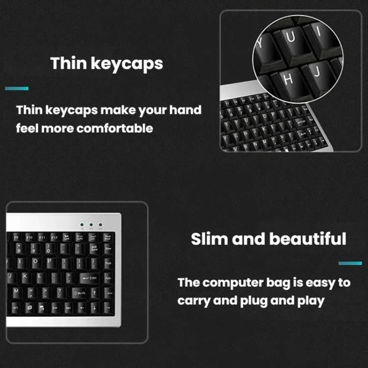 Little Kangaroo DS-9821 DS-911 Conjunto de Teclado e Rato Industrial com Fio para Portátil, USB, PS2
