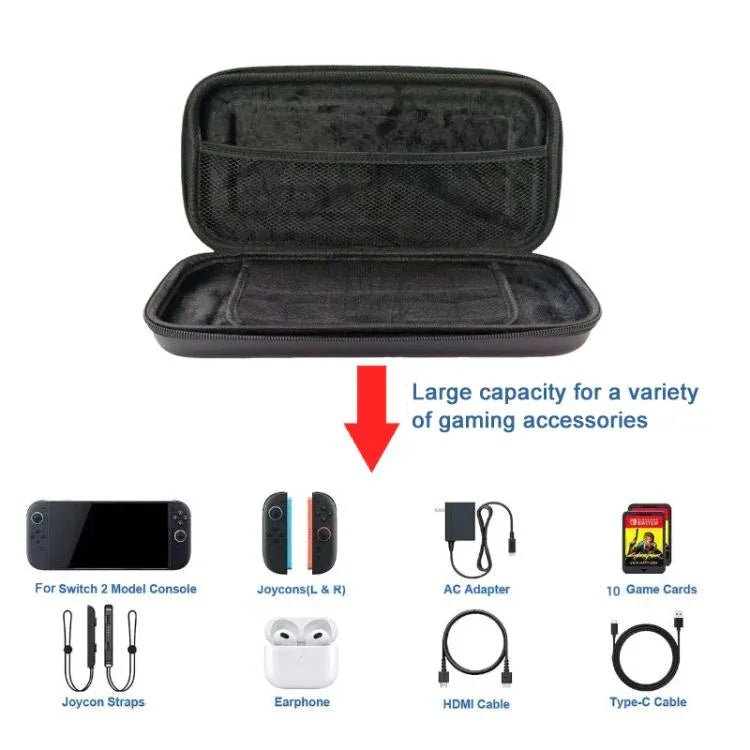 Estojo de Transporte para Nintendo Switch 2, Resistente a Choques e Impermeável, Caixa de Armazenamento para Acessórios da Consola de Jogos