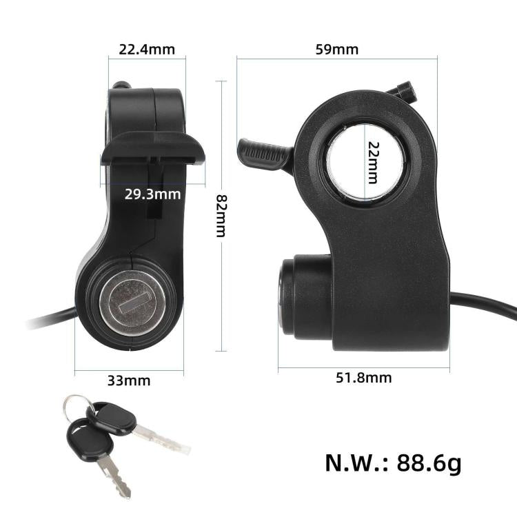 Para Scooters KUGOO / Kukirin G2 Pro / G2 Max, Inclui Interruptor de Chave de Ignição