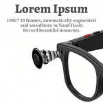 Óculos Inteligentes AIMB-G1 com Câmara de 5MP & Tradução AI em Tempo Real Vídeo Estabilizado 1080P, Kit de 3 Lentes, AIMB-G1