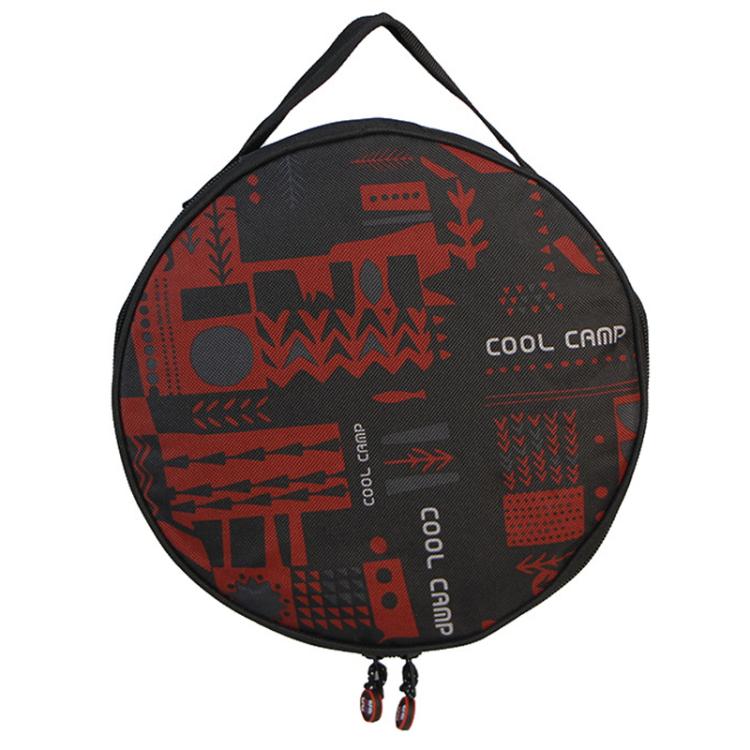 COOL CAMP CF-G669 Saco de Armazenamento para Tigela e Prato Portátil Bolsa para Talheres de Piquenique para Campismo Exterior, Redondo
