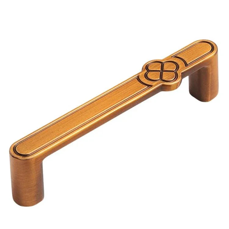 Puxador Vintage com Flor para Porta de Armário em Liga de Zinco para Gavetas e Roupeiros, Furo Único Café, 96mm Café, 128mm Café, Furo Único Cinzento, 96mm Cinzento, 128mm Cinzento, Furo Único Cobre Escovado, 96mm Cobre Escovado, 128mm Cobre Escovado