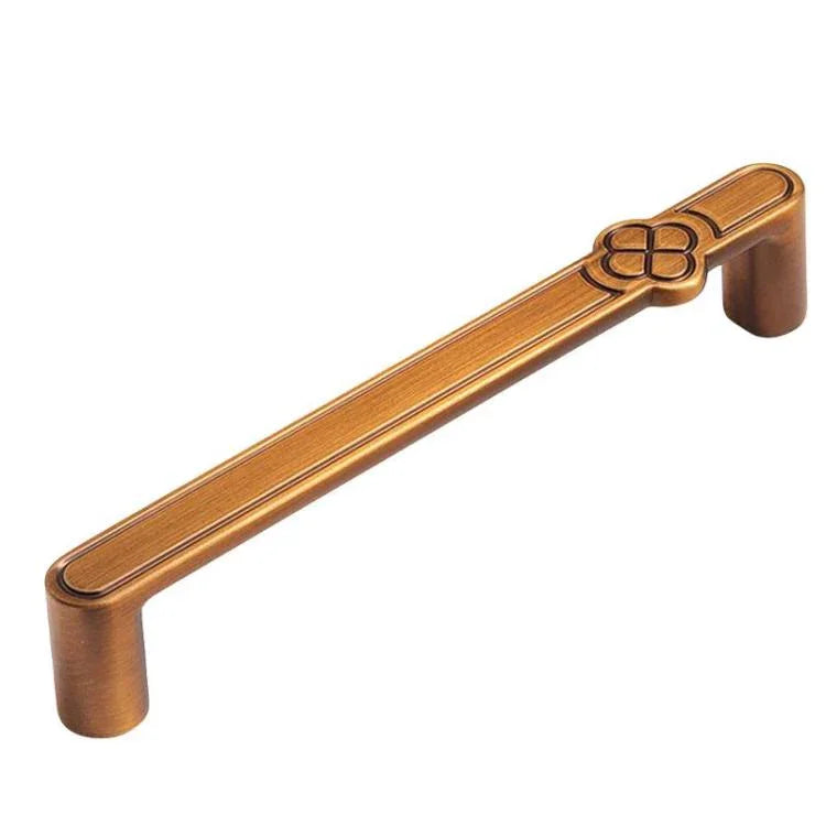 Puxador Vintage com Flor para Porta de Armário em Liga de Zinco para Gavetas e Roupeiros, Furo Único Café, 96mm Café, 128mm Café, Furo Único Cinzento, 96mm Cinzento, 128mm Cinzento, Furo Único Cobre Escovado, 96mm Cobre Escovado, 128mm Cobre Escovado