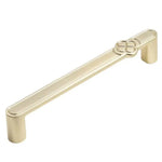 Puxador Vintage com Flor para Porta de Armário em Liga de Zinco para Gavetas e Roupeiros, Furo Único Café, 96mm Café, 128mm Café, Furo Único Cinzento, 96mm Cinzento, 128mm Cinzento, Furo Único Cobre Escovado, 96mm Cobre Escovado, 128mm Cobre Escovado