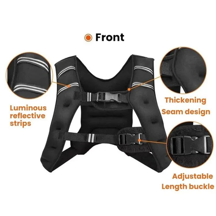 Colete Reflector com Peso para Treino de Fitness Sacos de Areia Desportivos, 3KG