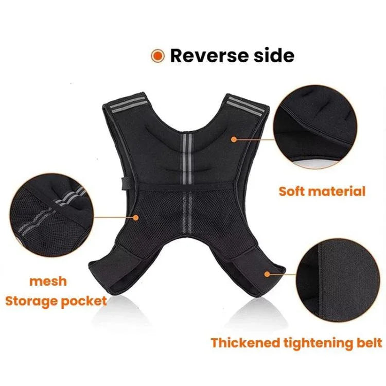 Colete Reflector com Peso para Treino de Fitness Sacos de Areia Desportivos, 3KG