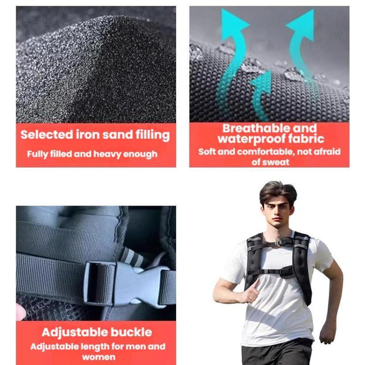 Colete Reflector com Peso para Treino de Fitness Sacos de Areia Desportivos, 3KG