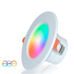 Luz de Teto Embutida Compatível com Tuya WIFI & Bluetooth RGB+CW+WW LED Dimerizável, 5W 2,5 polegadas, 7W 3,5 polegadas, 10W 4 polegadas