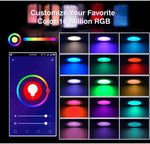 Luz de Teto Embutida Compatível com Tuya WIFI & Bluetooth RGB+CW+WW LED Dimerizável, 5W 2,5 polegadas, 7W 3,5 polegadas, 10W 4 polegadas