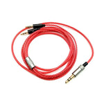 Cabo de substituição áudio para auscultadores 3,5mm para duplo 2,5mm, para Sol Republic Master Tracks HD V8 V10 V12 X3, 1,2m