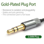 Cabo de substituição áudio para auscultadores 3,5mm para duplo 2,5mm, para Sol Republic Master Tracks HD V8 V10 V12 X3, 1,2m