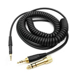 Cabo de auscultadores com mola e ficha de 2,5mm para 3,5+6,35mm para Sennheiser HD6 / HD8 / HD7 / HD598, ZS0229