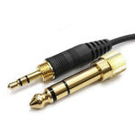 Cabo de auscultadores com mola e ficha de 2,5mm para 3,5+6,35mm para Sennheiser HD6 / HD8 / HD7 / HD598, ZS0229