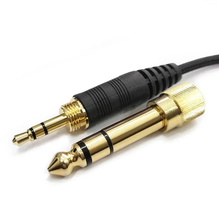 Cabo de auscultadores com mola e ficha de 2,5mm para 3,5+6,35mm para Sennheiser HD6 / HD8 / HD7 / HD598, ZS0229