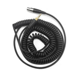 Cabo de auscultadores com ficha de 6,35mm para AKG Q701 Q702 K712 K240, mola de 1,5-4,5m, 3m direito