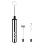 Batedor Elétrico Portátil Recarregável 3 em 1, Mini Espumador de Leite para Cozinha, Recarregável
