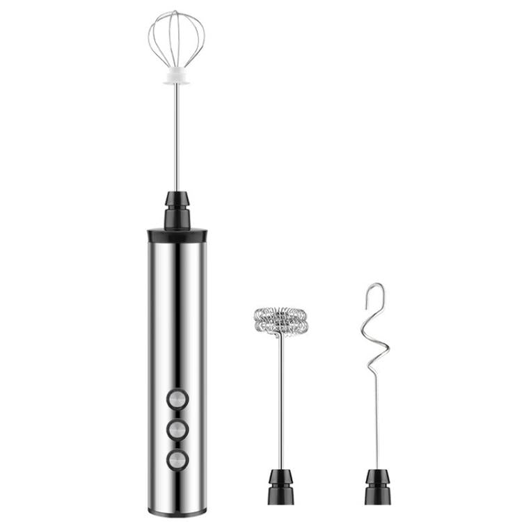 Batedor Elétrico Portátil Recarregável 3 em 1, Mini Espumador de Leite para Cozinha, Recarregável